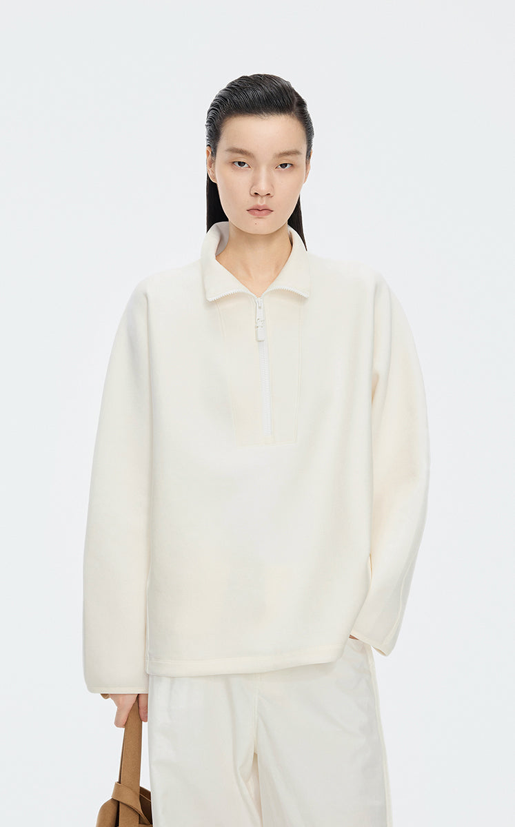 Sweatshirt / JNBY Half-Zip Stand Collar Pullover
