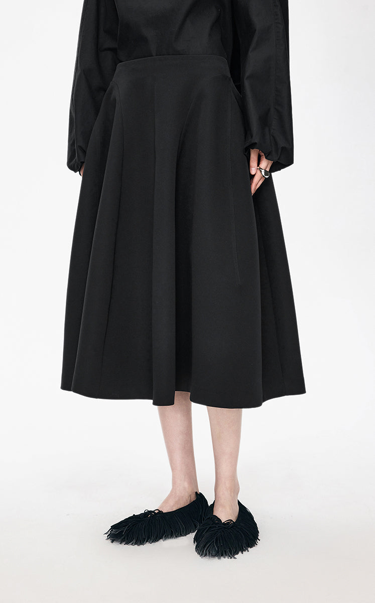Skirt / JNBY Mid-Length Flared Waist Skirt
