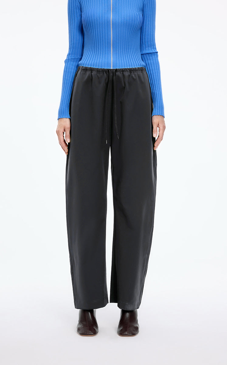 Pants / JNBY Banana Cut Blend Loose Trousers Black