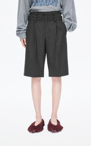 Pants / JNBY Straight-Leg Wool Blend Bermuda pants Black