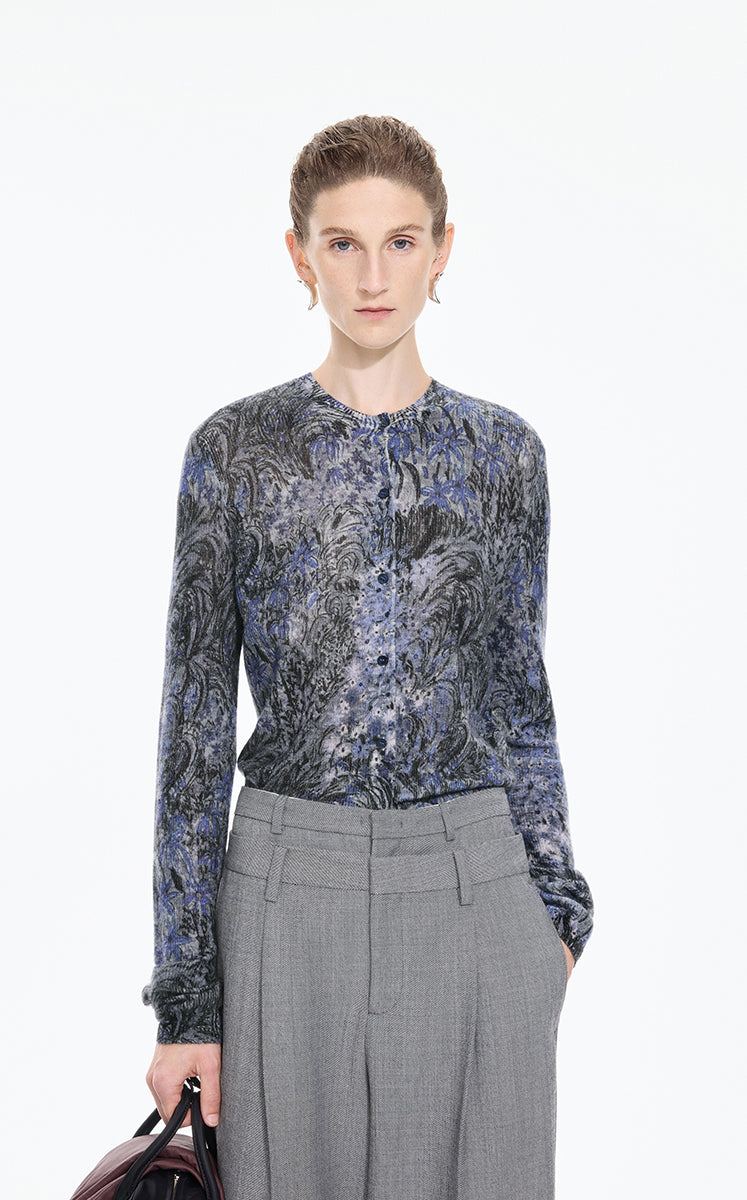 Sweater / JNBY Hand-Painted Mohair Blend Cardigan