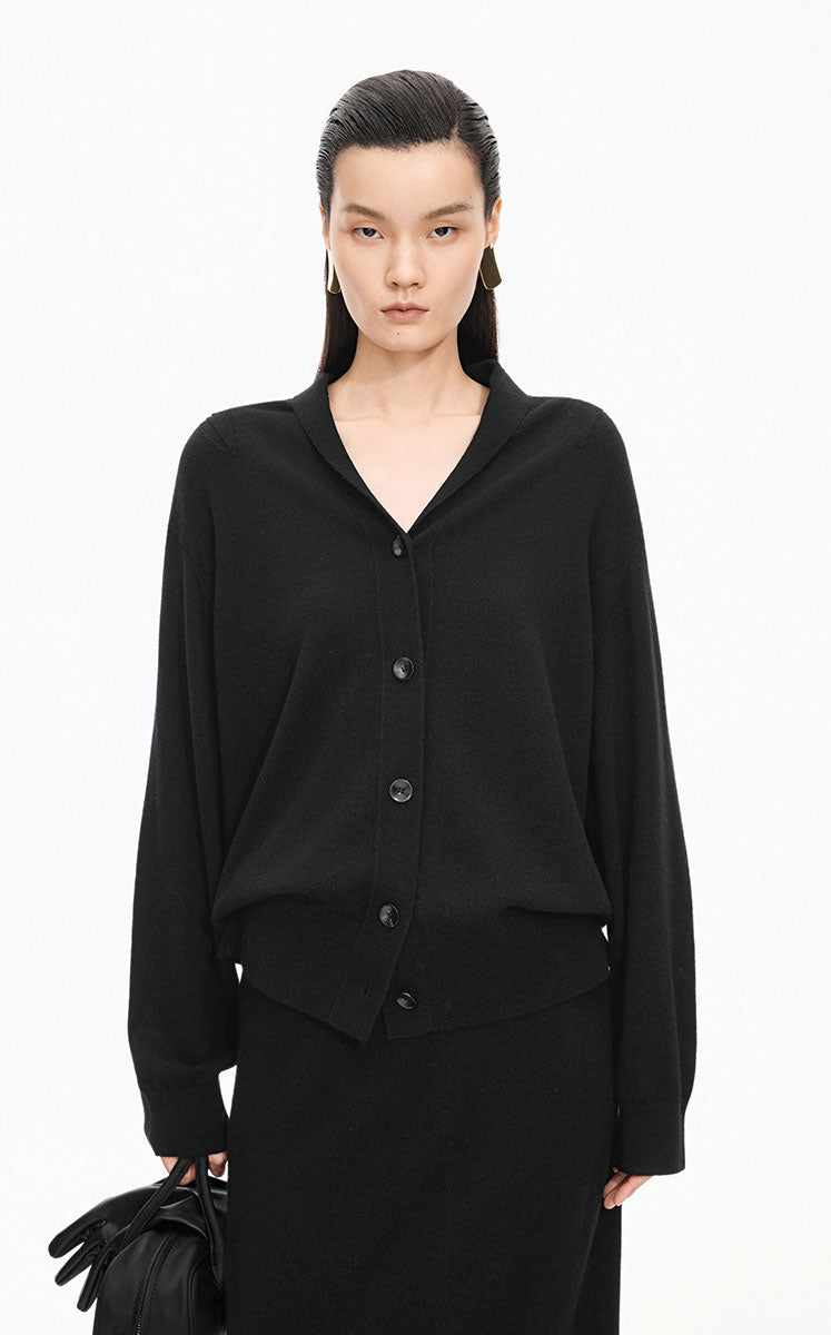 Sweater / JNBY Wool Cashmere Blend Longline Cardigan