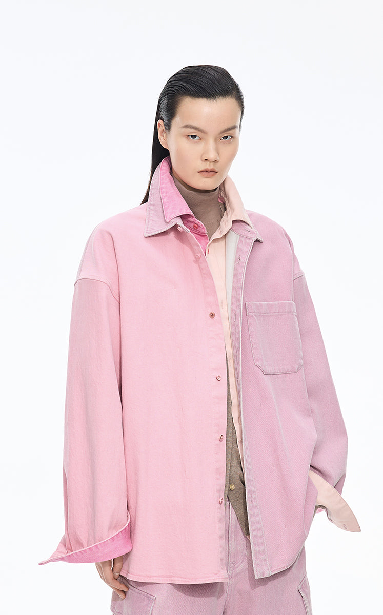 Jacket / JNBY Oversized Colorblock Denim Jacket