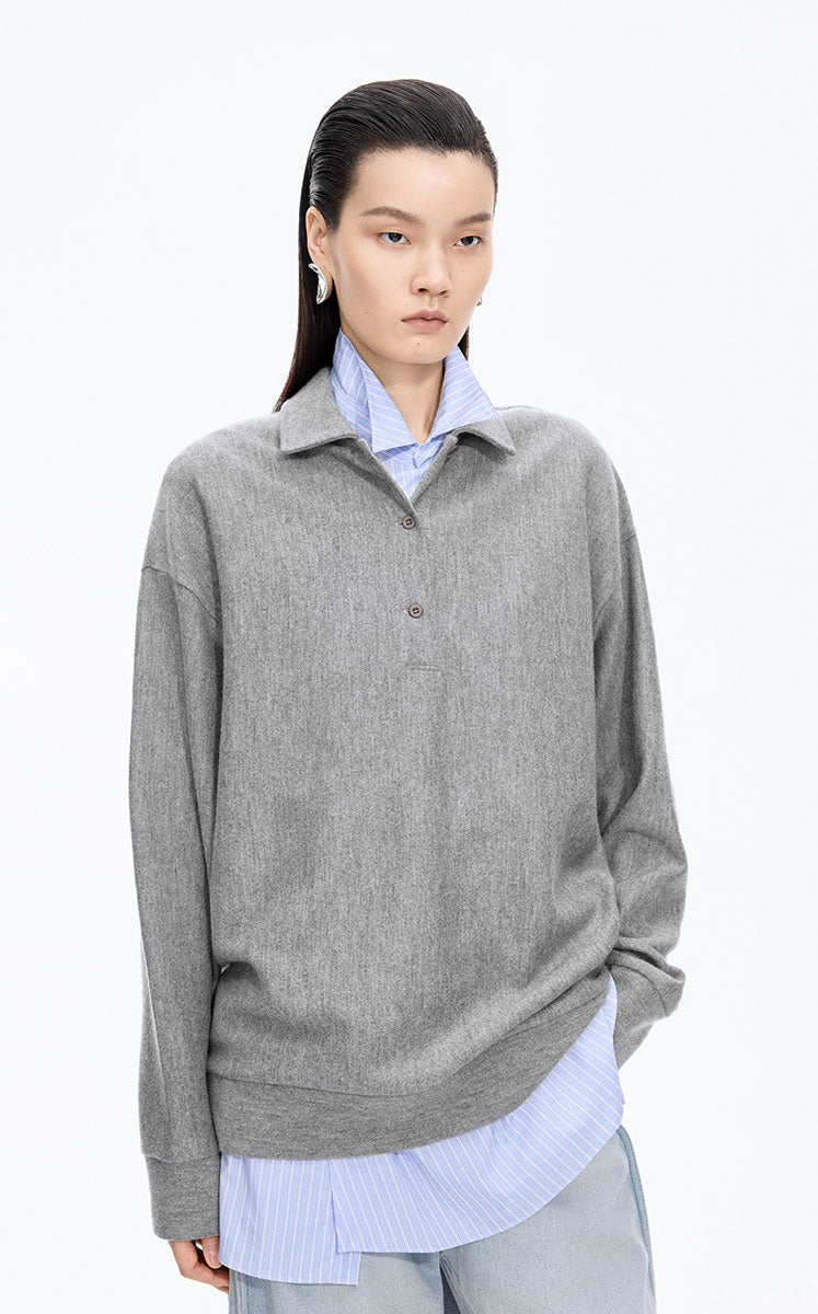 Coat / JNBY Oversize Wool-Cashmere Jacket