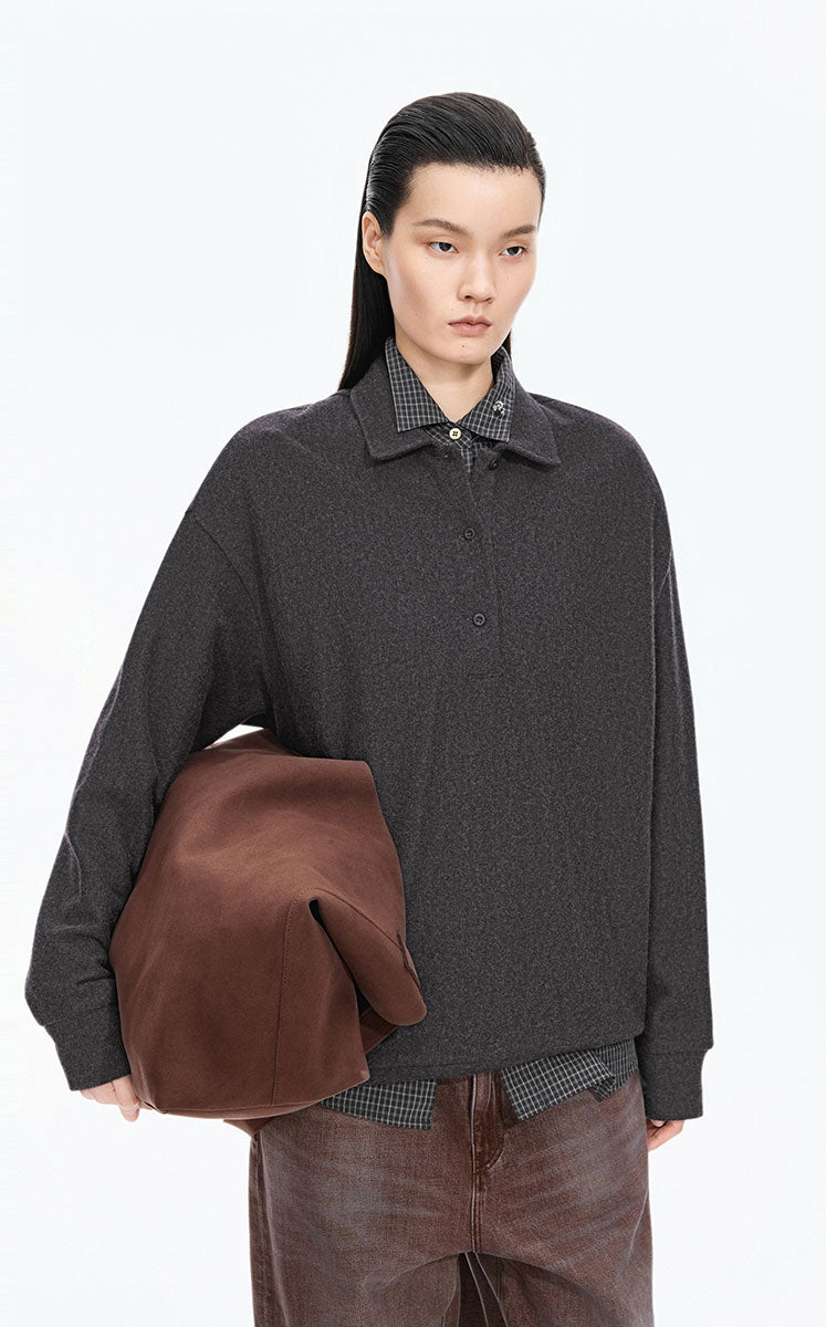 Coat / JNBY Oversize Wool-Cashmere Jacket