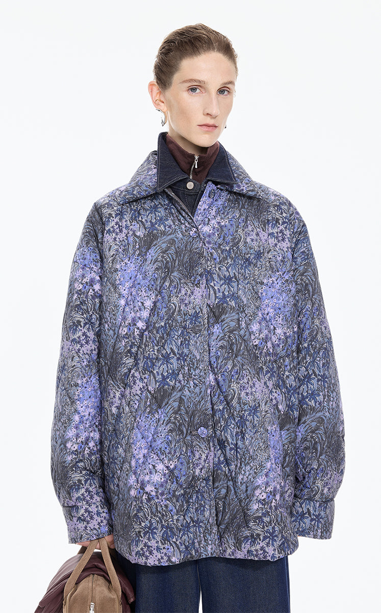 Coat / JNBY Oversized Quilted Shirt Puffer