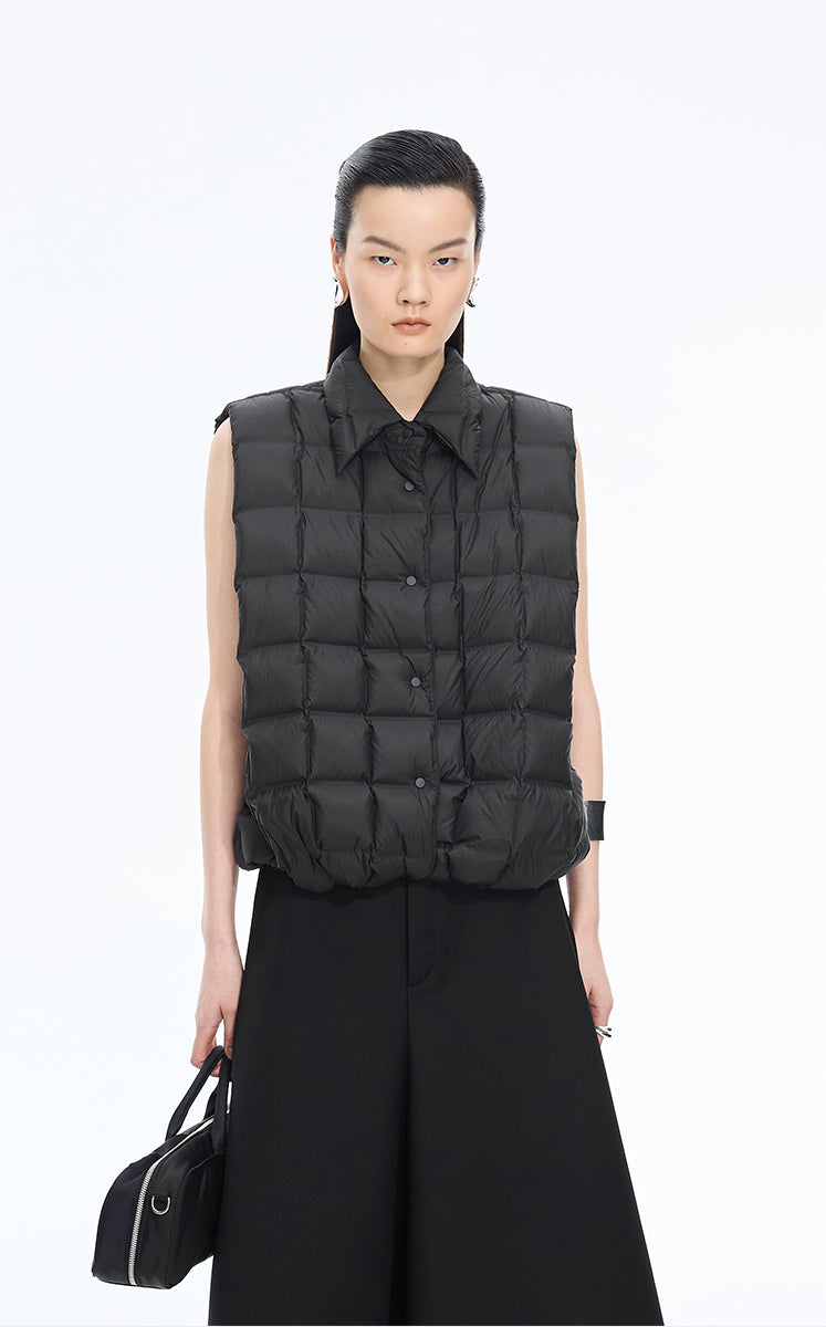Down Vest / JNBY Oversized Short Goose Down Vest