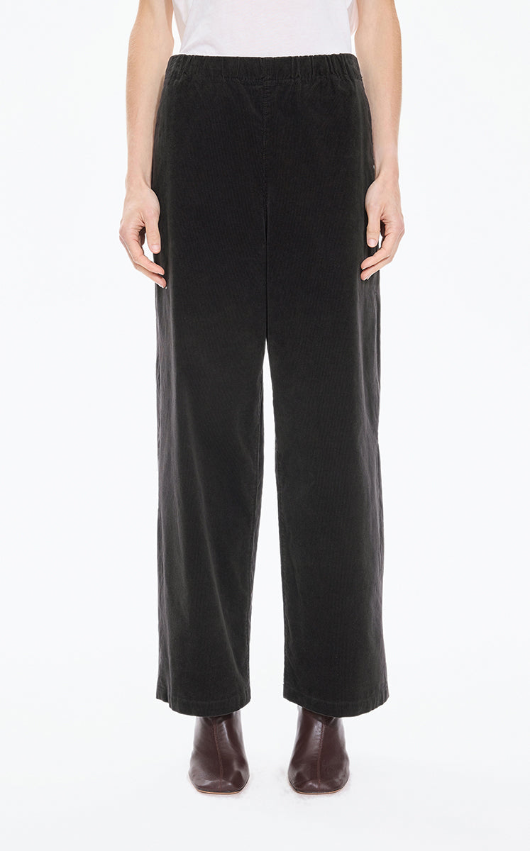 Pants / JNBY Wide-Leg Corduroy Drawstring Trousers Black