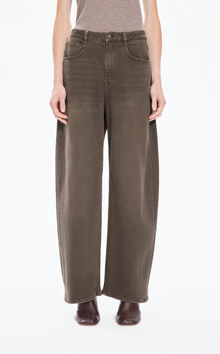 Pants /(ESG) JNBY Relaxed Banana Denim Trousers Brown