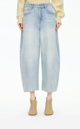 Pants / JNBY Cuffed Tapered Banana Cropped Jeans
