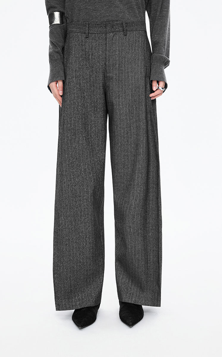 Pants /（ESG）JNBY Metallic Banana Cut Trousers Black