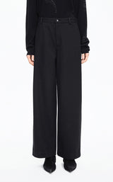 Pants / JNBY Wool-Blend Relaxed Tapered Trousers