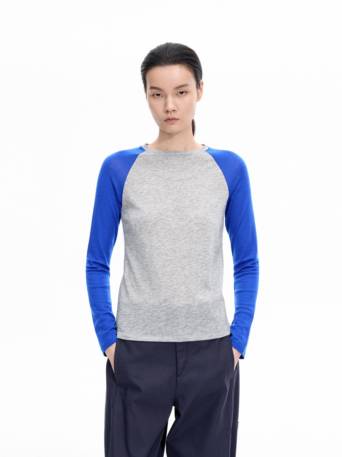 T-Shirt / JNBY Wool Blend Raglan Sleeve Top