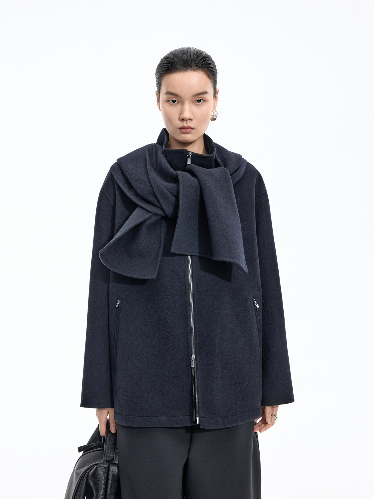 Jacket / JNBY Oversized Wool Blend Double-Face Coat