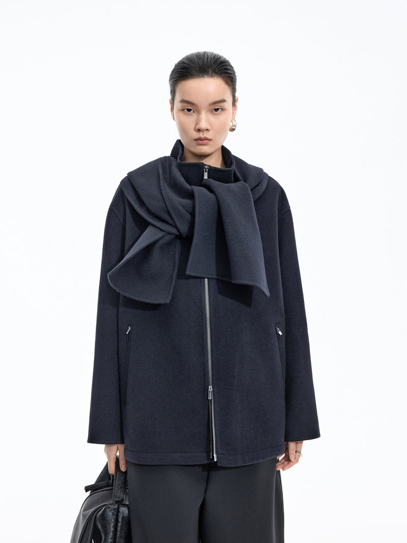 Jacket / JNBY Oversized Wool Blend Double-Face Coat
