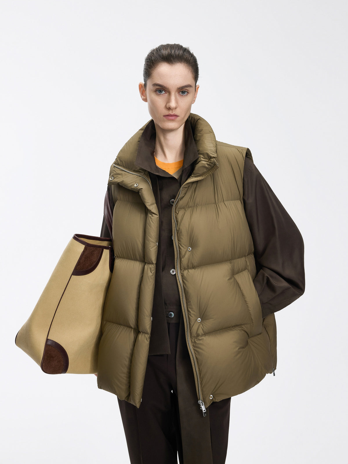Vest / JNBY White Goose Down Nylon Vest