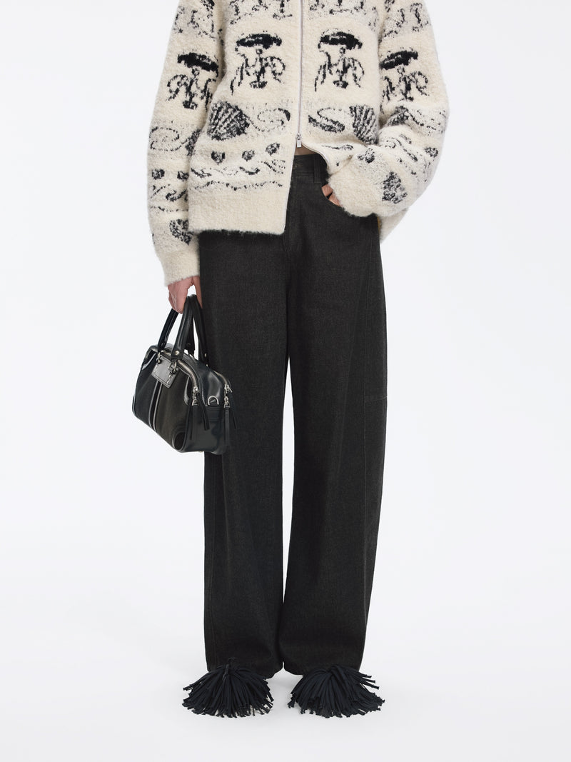 Jeans / JNBY High-Waist Banana Cut Denim Trousers 牛仔黑