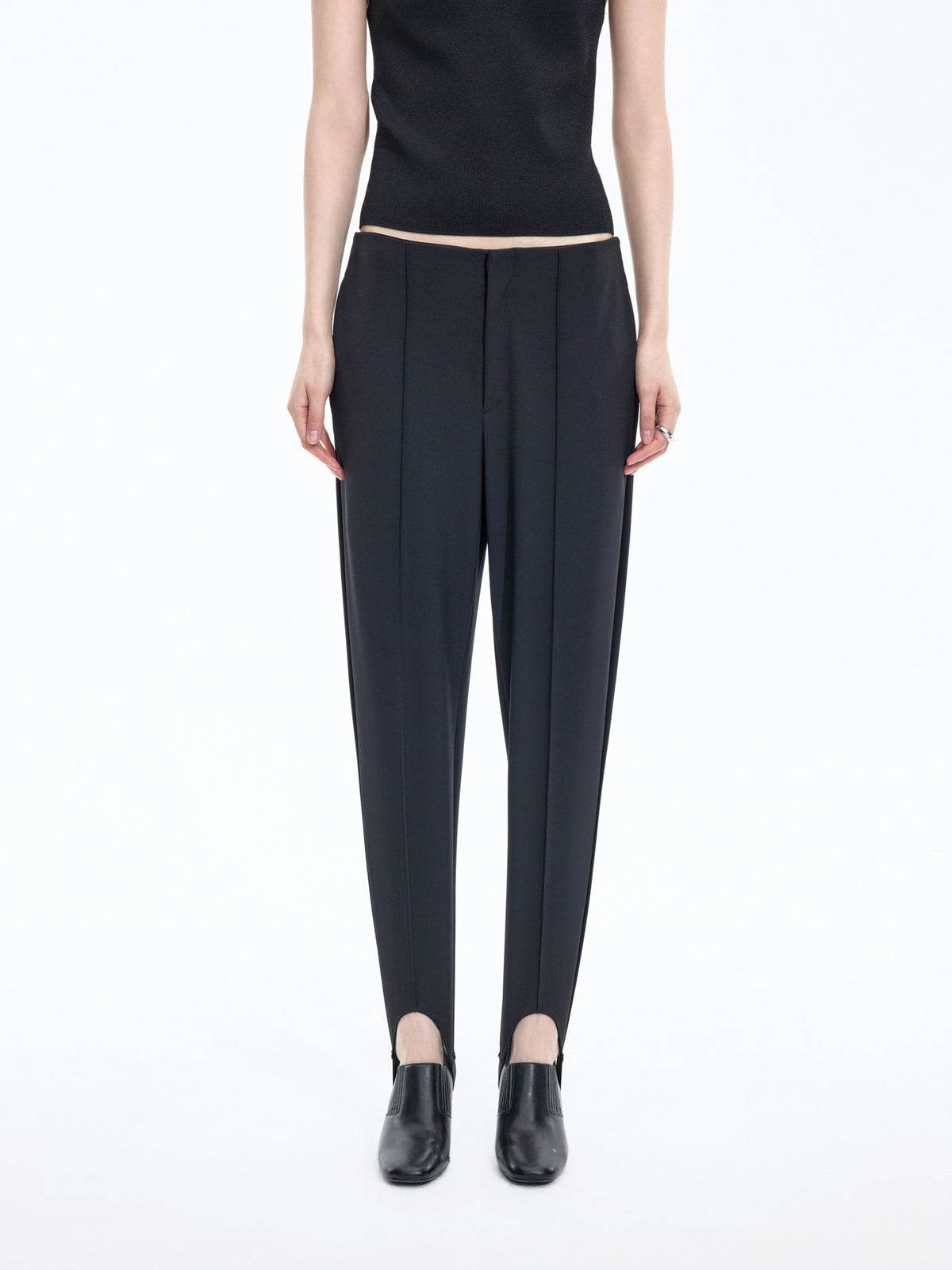 Pants / JNBY Nylon Blend Tapered Trousers Black