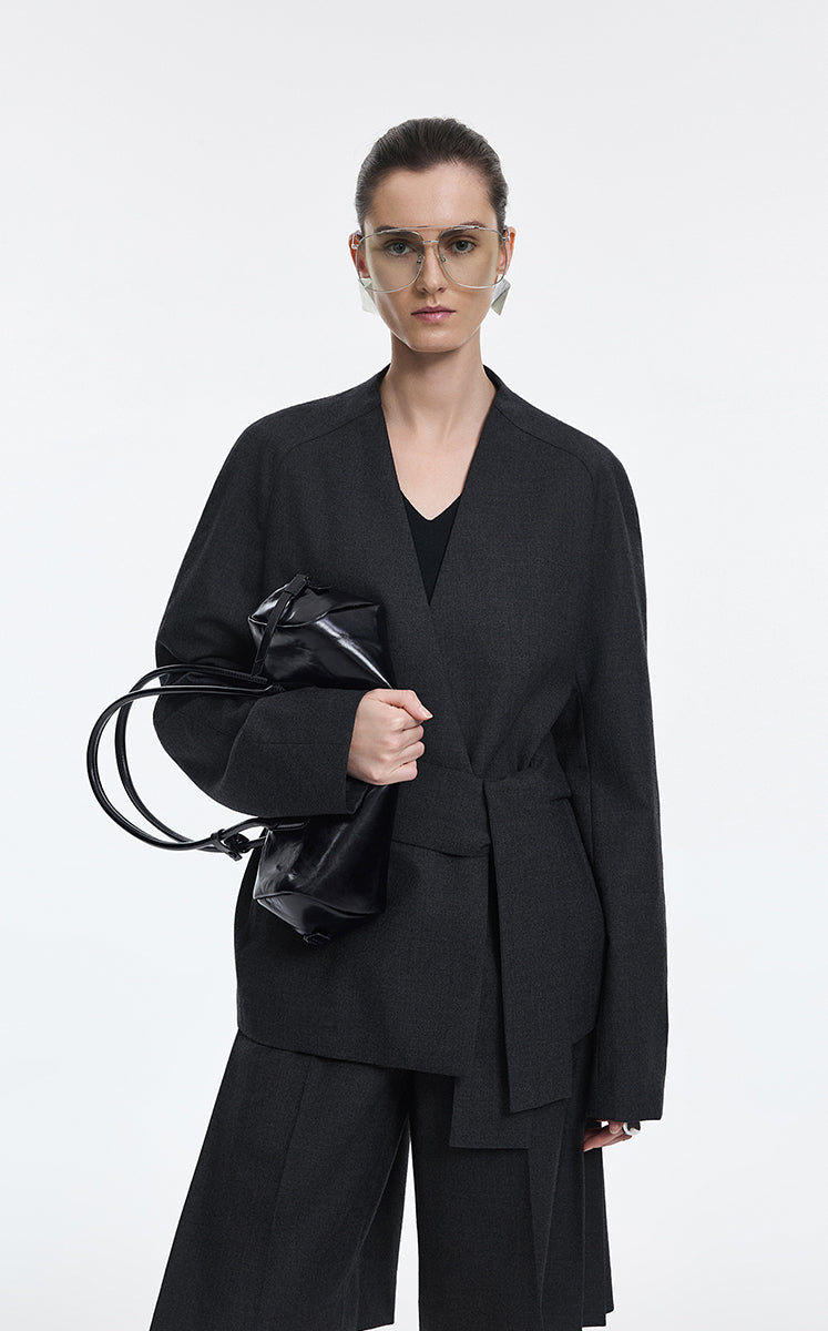 Jacket / JNBY Relaxed Fit All-Wool Stand Collar Coat
