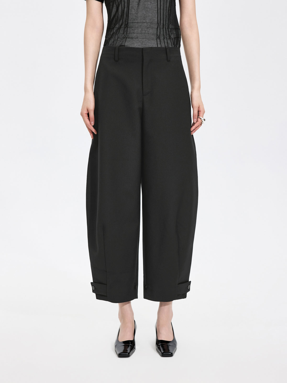 Pants / JNBY Merino Wool Blend Tapered Ankle Pants