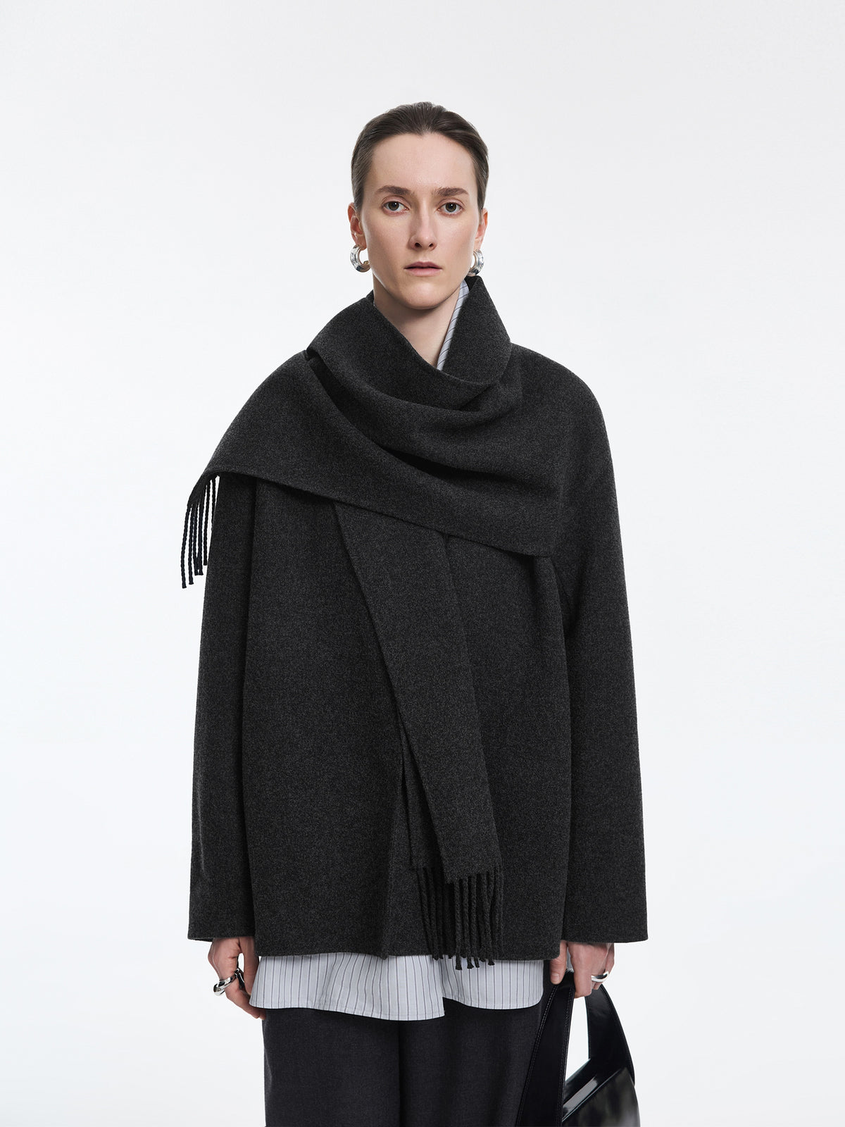 Coat / JNBY Wool Blend Double-Face Short Coat