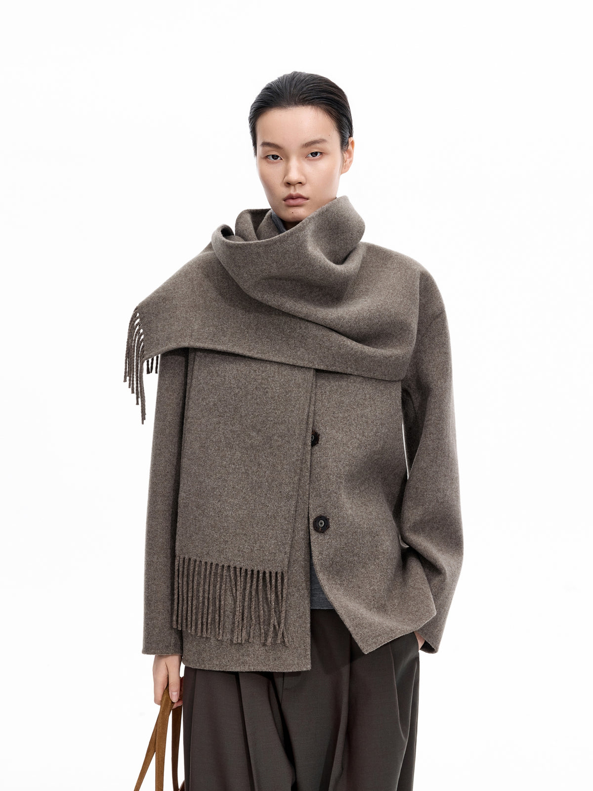 Coat / JNBY Wool Blend Double-Face Short Coat