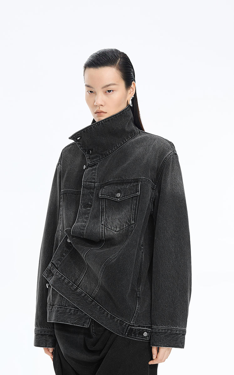 Jacket / JNBY Oversized Asymmetric Cut Denim Jacket