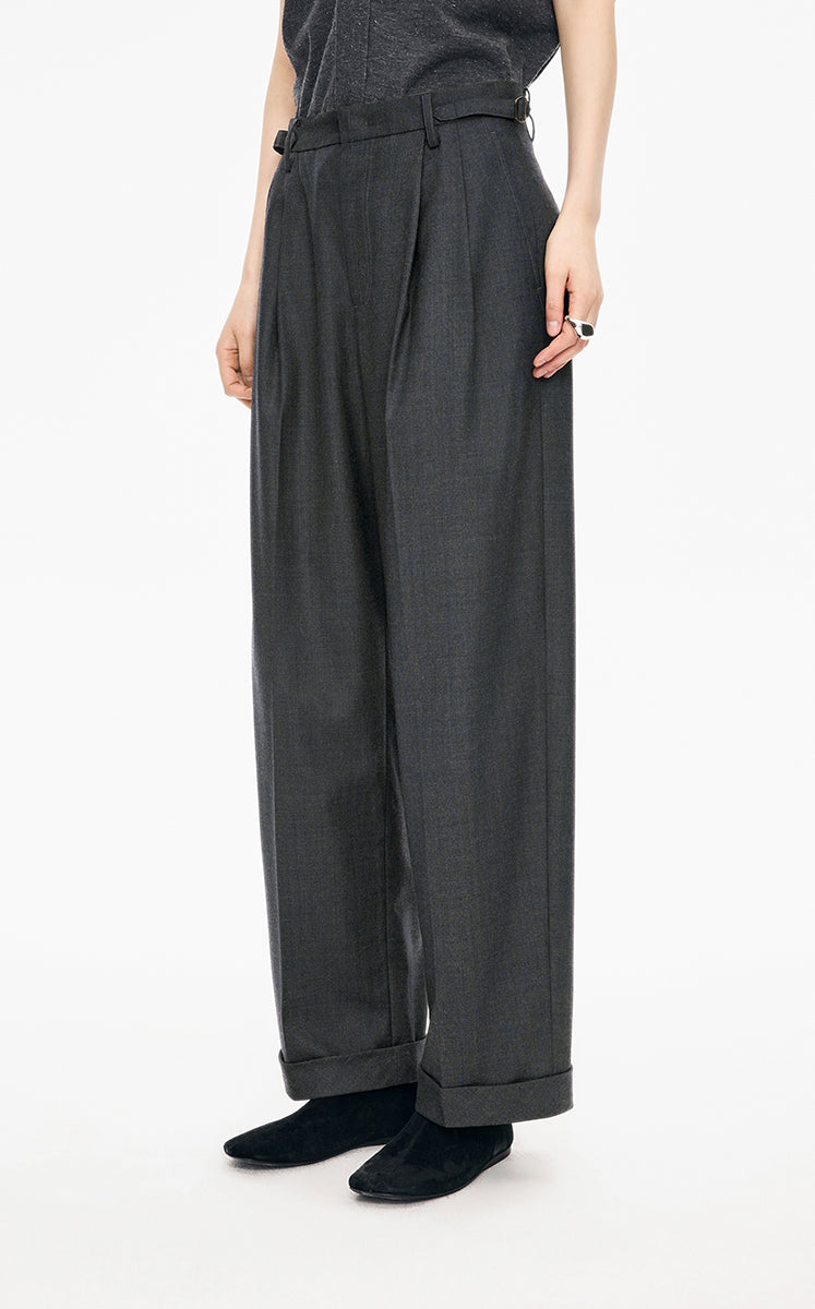 Pants / JNBY Straight-Leg Wool-Blend Trousers