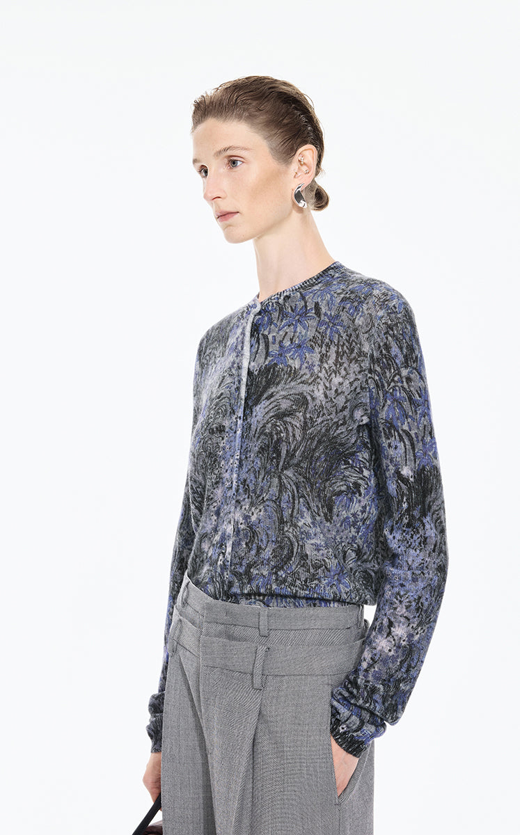 Sweater / JNBY Hand-Painted Mohair Blend Cardigan