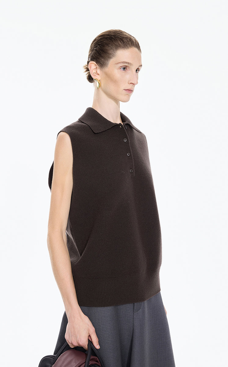 Sweater / JNBY Wool Polo Knit Vest