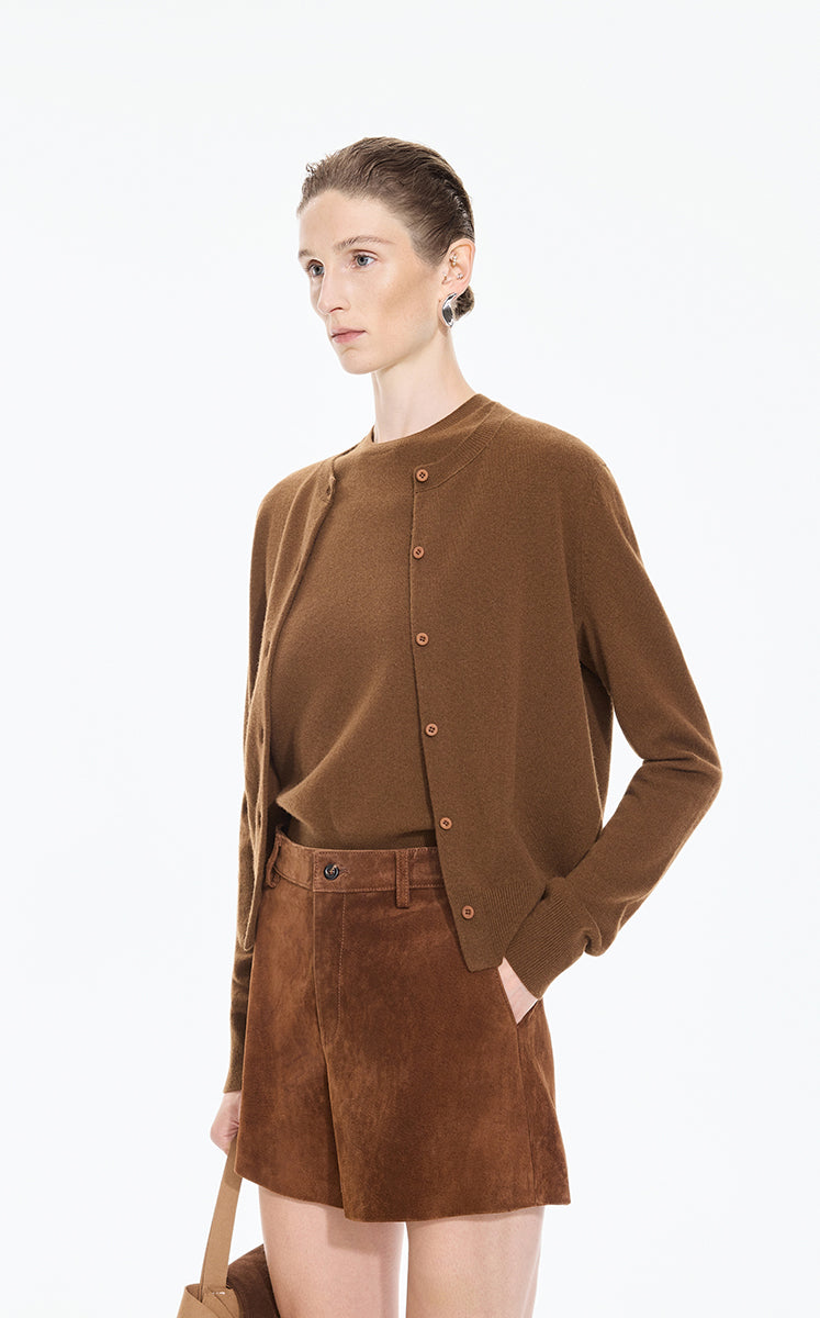 Sweater / JNBY Cropped Wool-Cashmere Cardigan