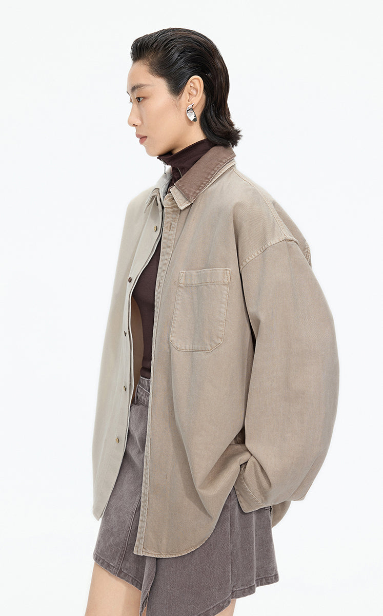 Jacket / JNBY Oversized Colorblock Denim Jacket