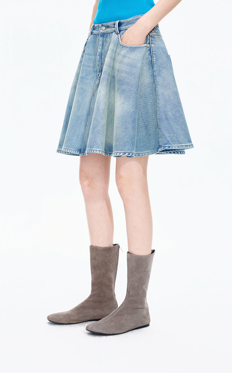 Skirt / JNBY A-Line Short Denim Skirt
