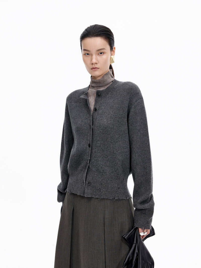 Cardigan / JNBY Wool Cashmere Blend Cropped Knit