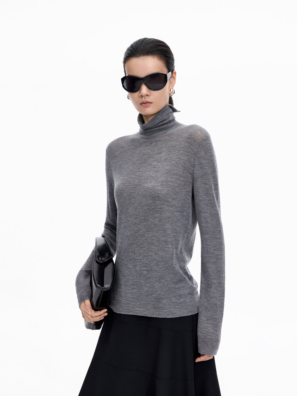 Sweater / JNBY Merino Wool Ribbed Turtleneck