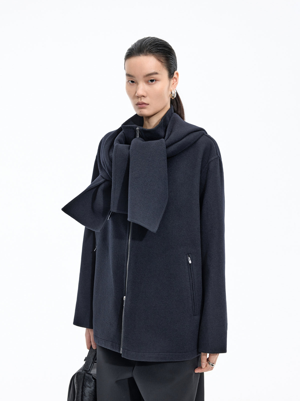 Jacket / JNBY Oversized Wool Blend Double-Face Coat