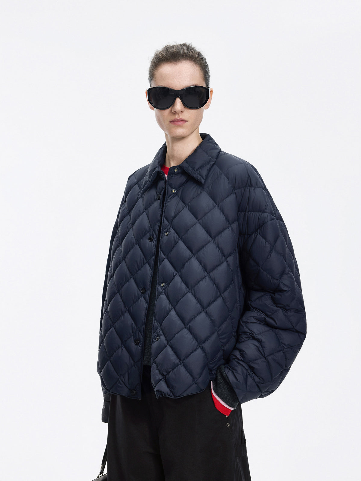 Jacket / JNBY Oversized Short Down Coat with 95% White Goose Down