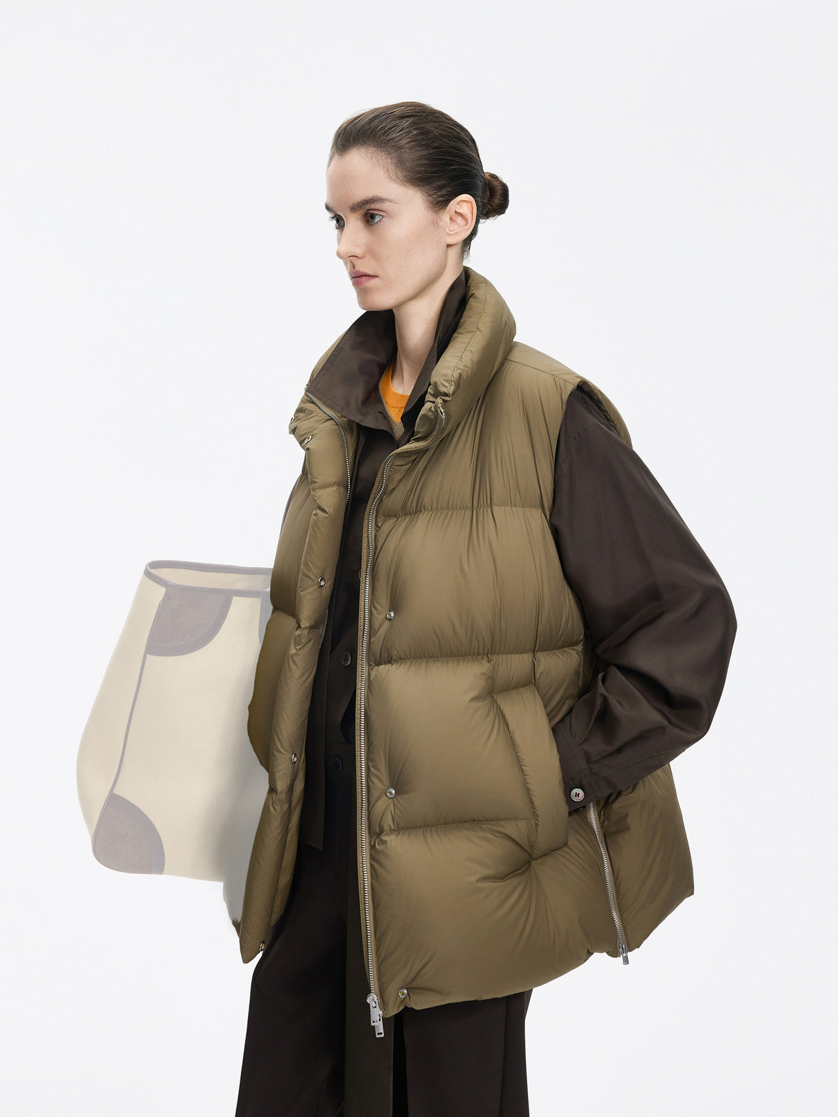 Vest / JNBY White Goose Down Nylon Vest
