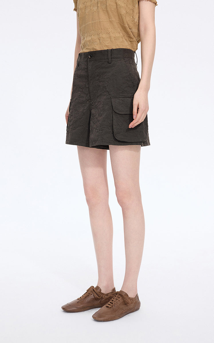 Pants / JNBY Embroidered Floral A-Line Shorts