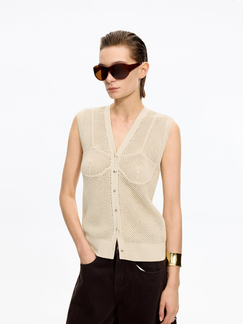Vest / JNBY Washi Paper Blend Knit Vest