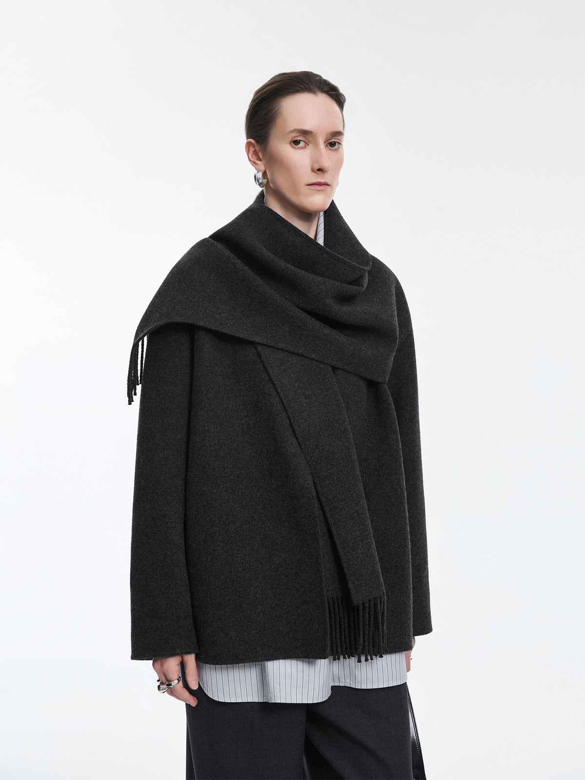 Coat / JNBY Wool Blend Double-Face Short Coat