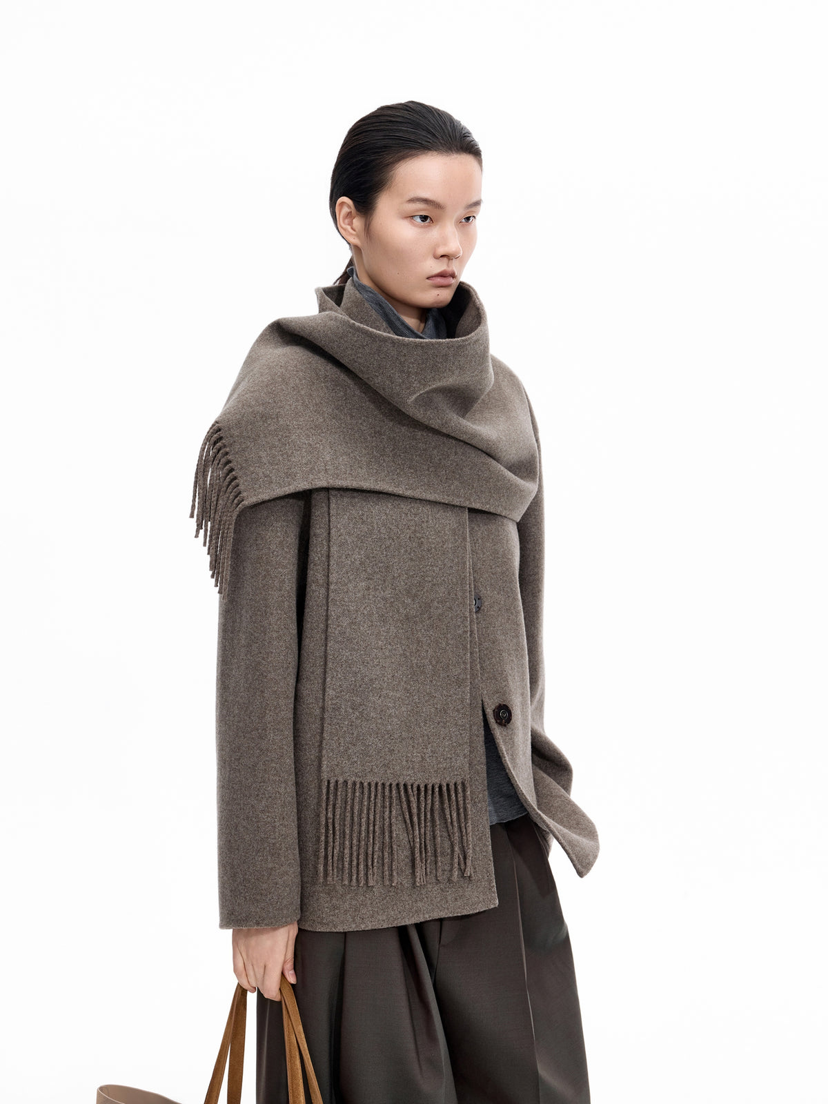 Coat / JNBY Wool Blend Double-Face Short Coat