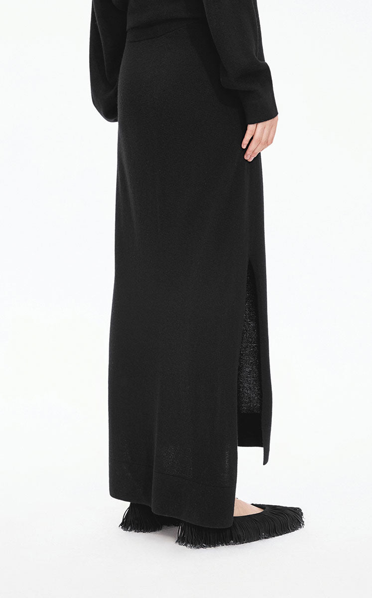 Skirt / JNBY H-Line Wool-Cashmere Long Skirt