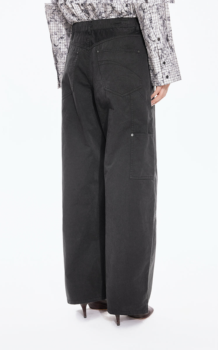 Pants / JNBY Cotton Twill Straight-Leg Trousers