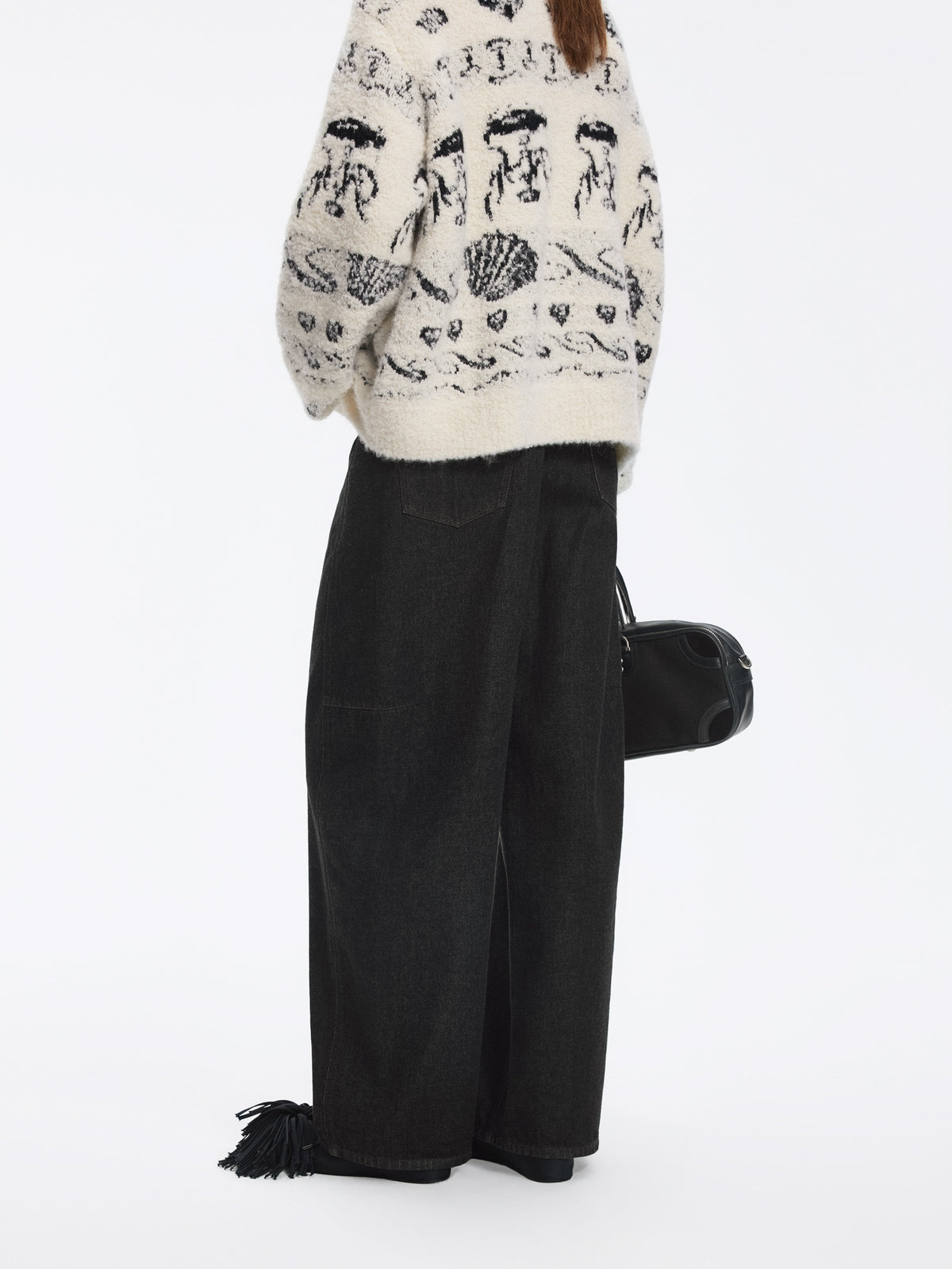Jeans / JNBY High-Waist Banana Cut Denim Trousers