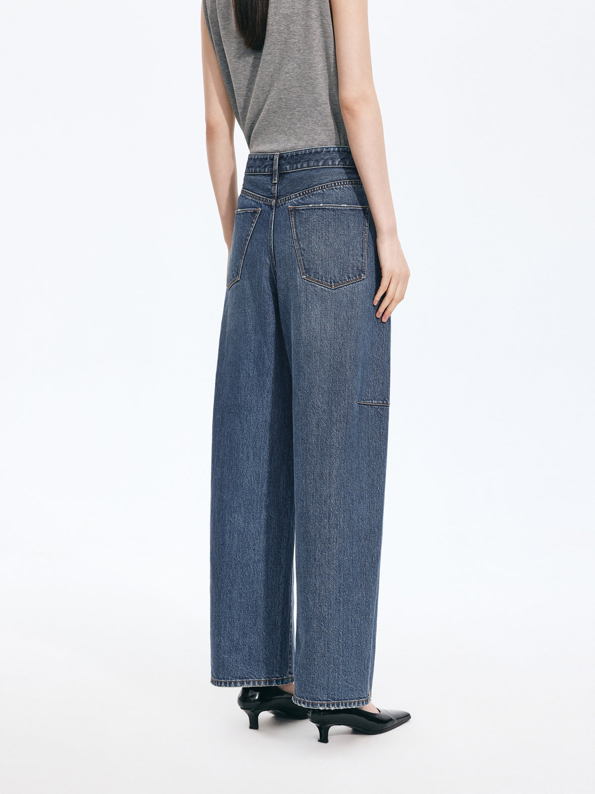 Jeans / JNBY High-Waist Banana Cut Denim Trousers