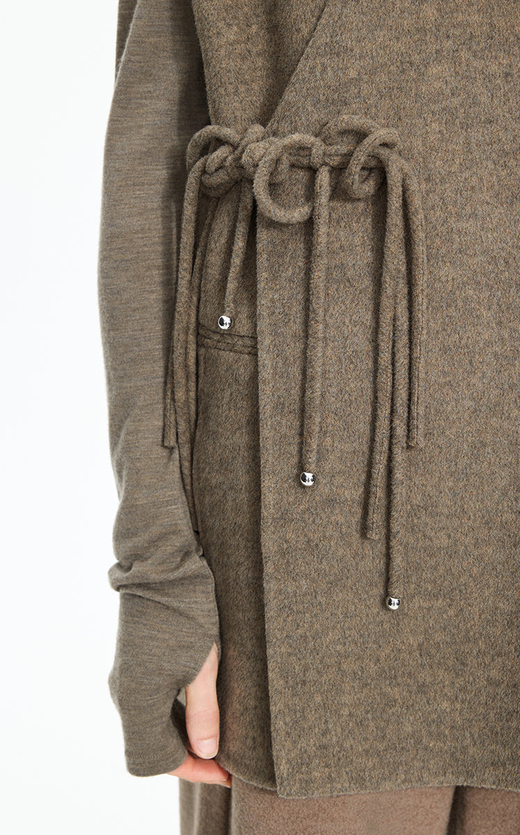 Vest / JNBY Double-Faced Collarless Wool Vest
