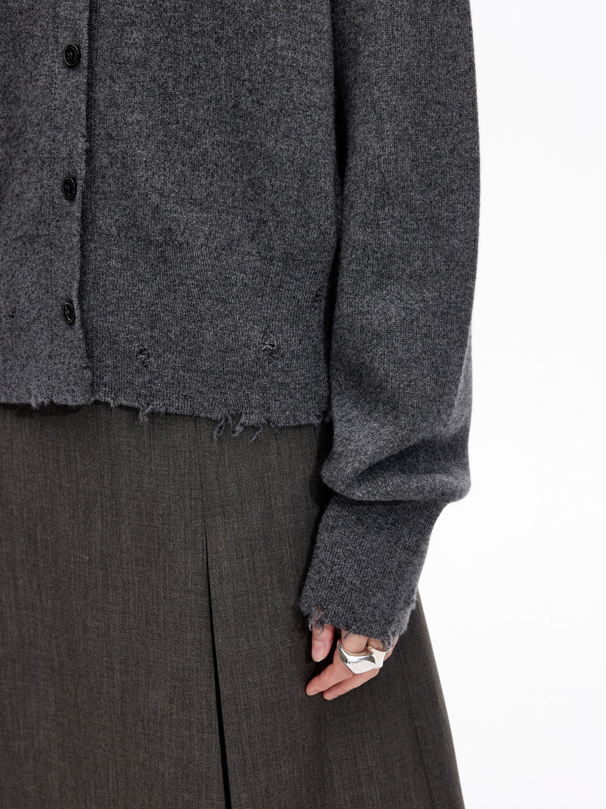 Cardigan / JNBY Wool Cashmere Blend Cropped Knit