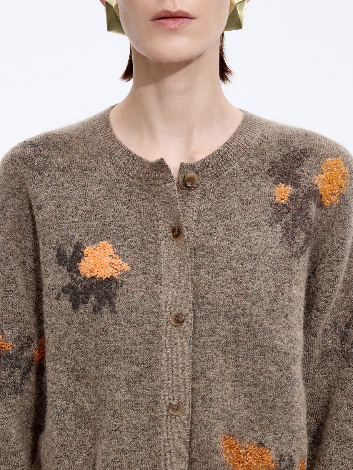 Cardigan / JNBY Mohair Blend Floral Jacqueline Short Sweater