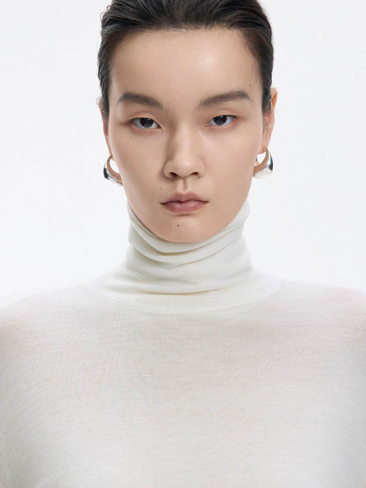 Sweater / JNBY Merino Wool Ribbed Turtleneck